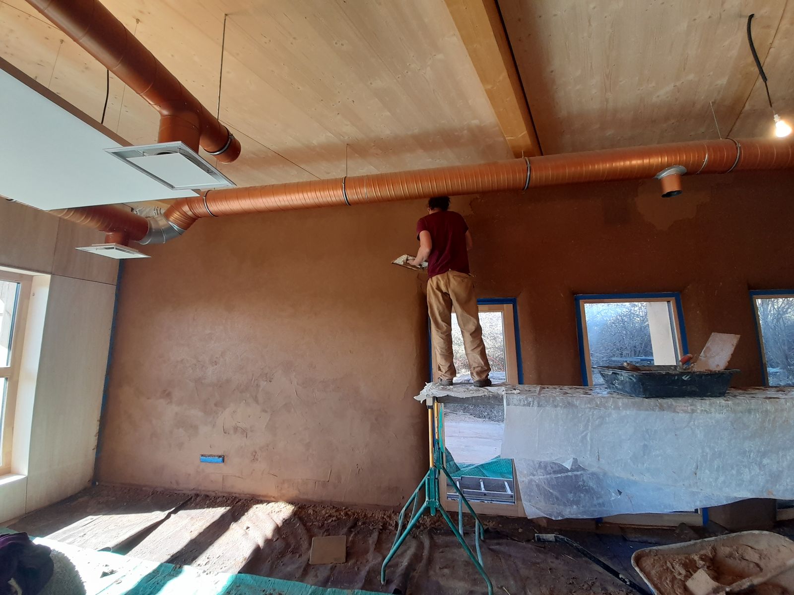 Enduit terre intérieur